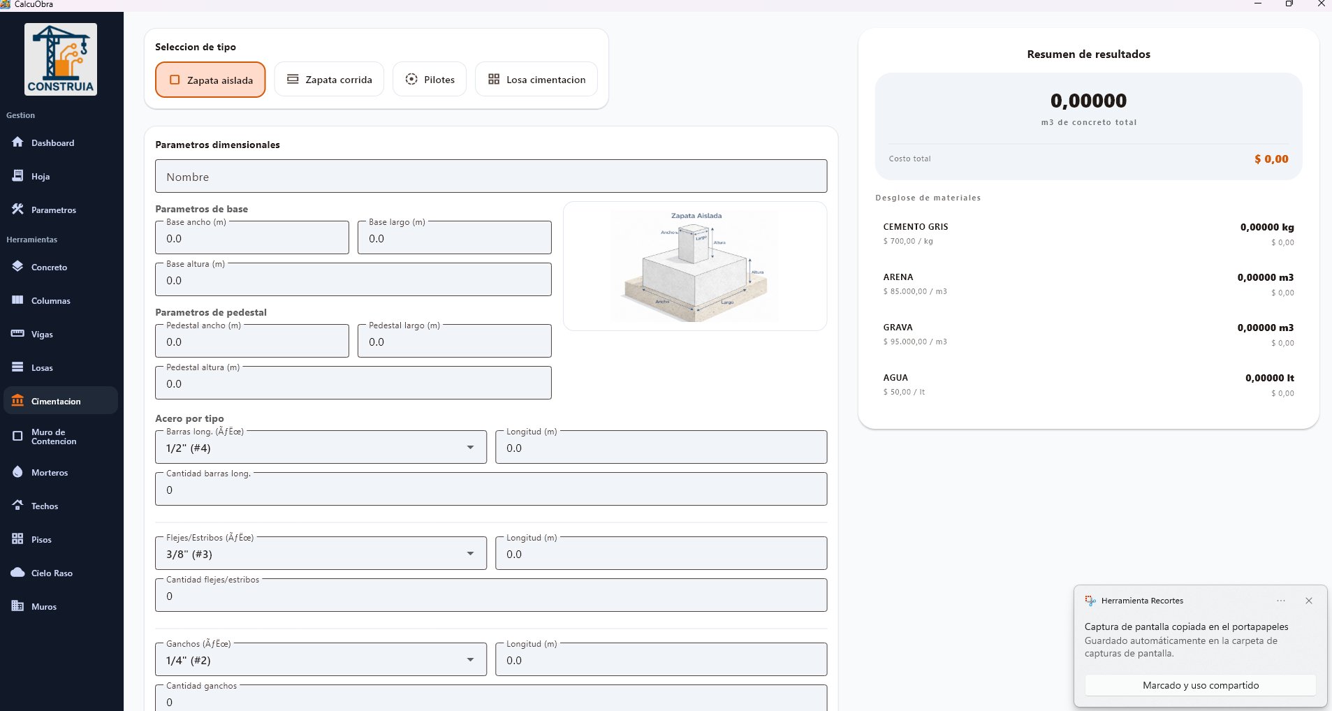 Módulo Cimentación